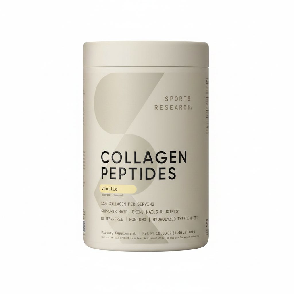 Sports Research Premium Hydrolyzed Collagen Peptides - Vanilla Bean | Sports Research 16.93oz