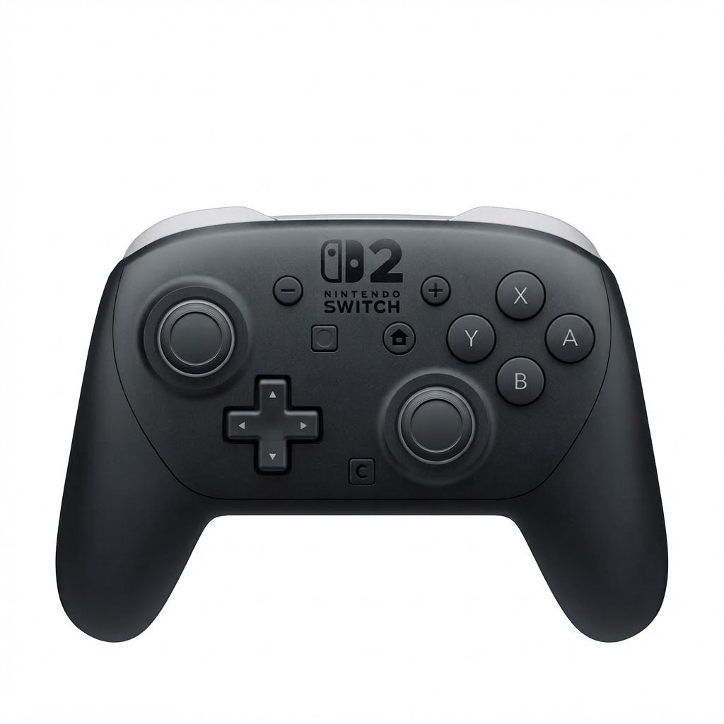 Nintendo Switch 2 Pro Controller, Wireless Bluetooth Gamepad, HD Rumble 2, Motion Controls, GameChat C Button & amiibo Support | 45496321475