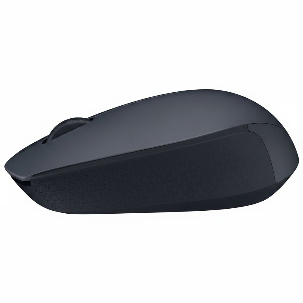 Logitech M170 Wireless Mouse, 2.4 GHz, USB Mini Receiver, Optical Tracking, 12-Month Battery Life, Ambidextrous Design - Black