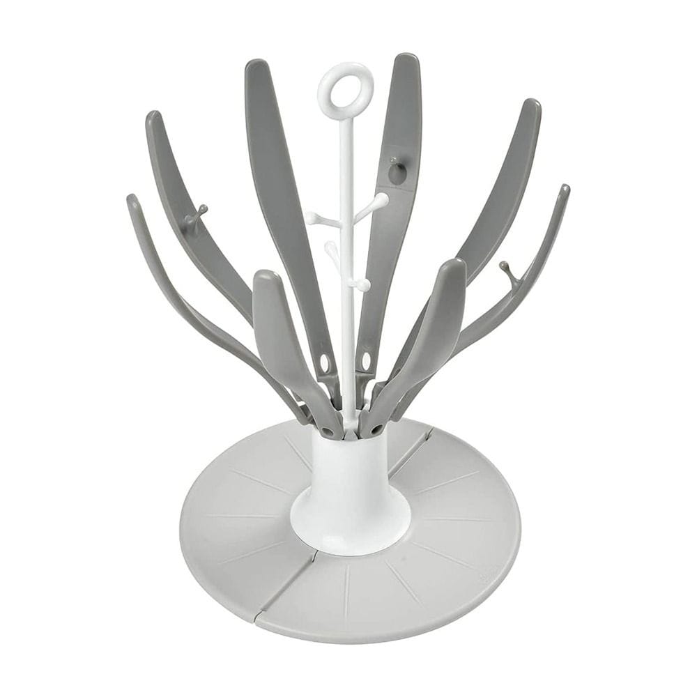Beaba Flower Foldable Draining Rack, Space-Saving, Easy To Fold, Baby Feeding Essentials, Compact And Transportable - Gray