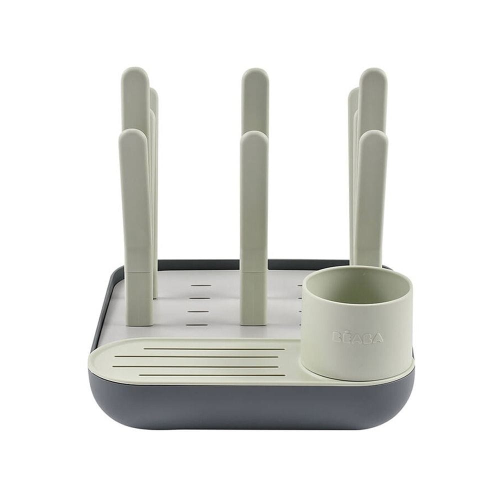 Beaba Forest Draining Rack, Optimized Water Drainage, Holds Up To 6 Bottles, Hygienic And Convenient, Compact And Portable Design - Misty/Mineral
