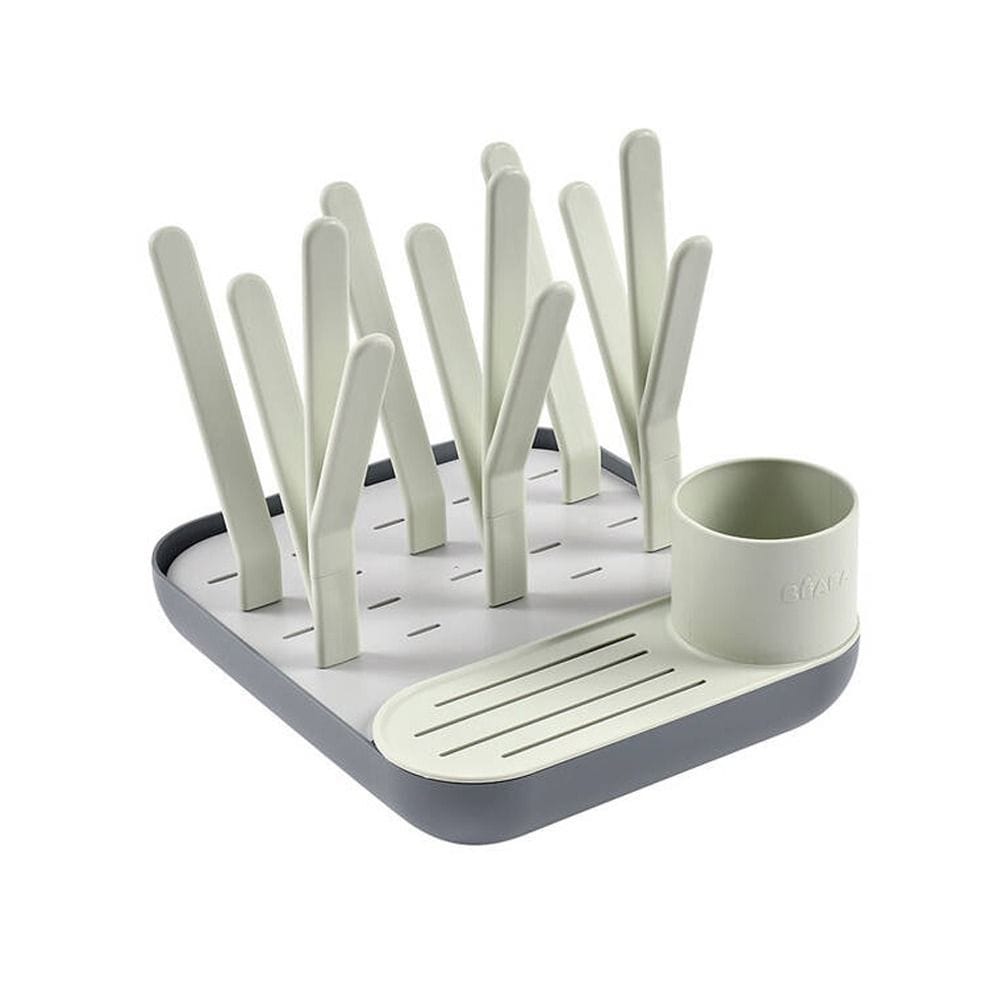 Beaba Forest Draining Rack, Optimized Water Drainage, Holds Up To 6 Bottles, Hygienic And Convenient, Compact And Portable Design - Misty/Mineral