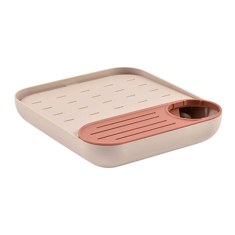 Beaba Forest Draining Rack, Optimized Water Drainage, Holds Up To 6 Bottles, Hygienic And Convenient, Compact And Portable Design - Terracotta/Clay