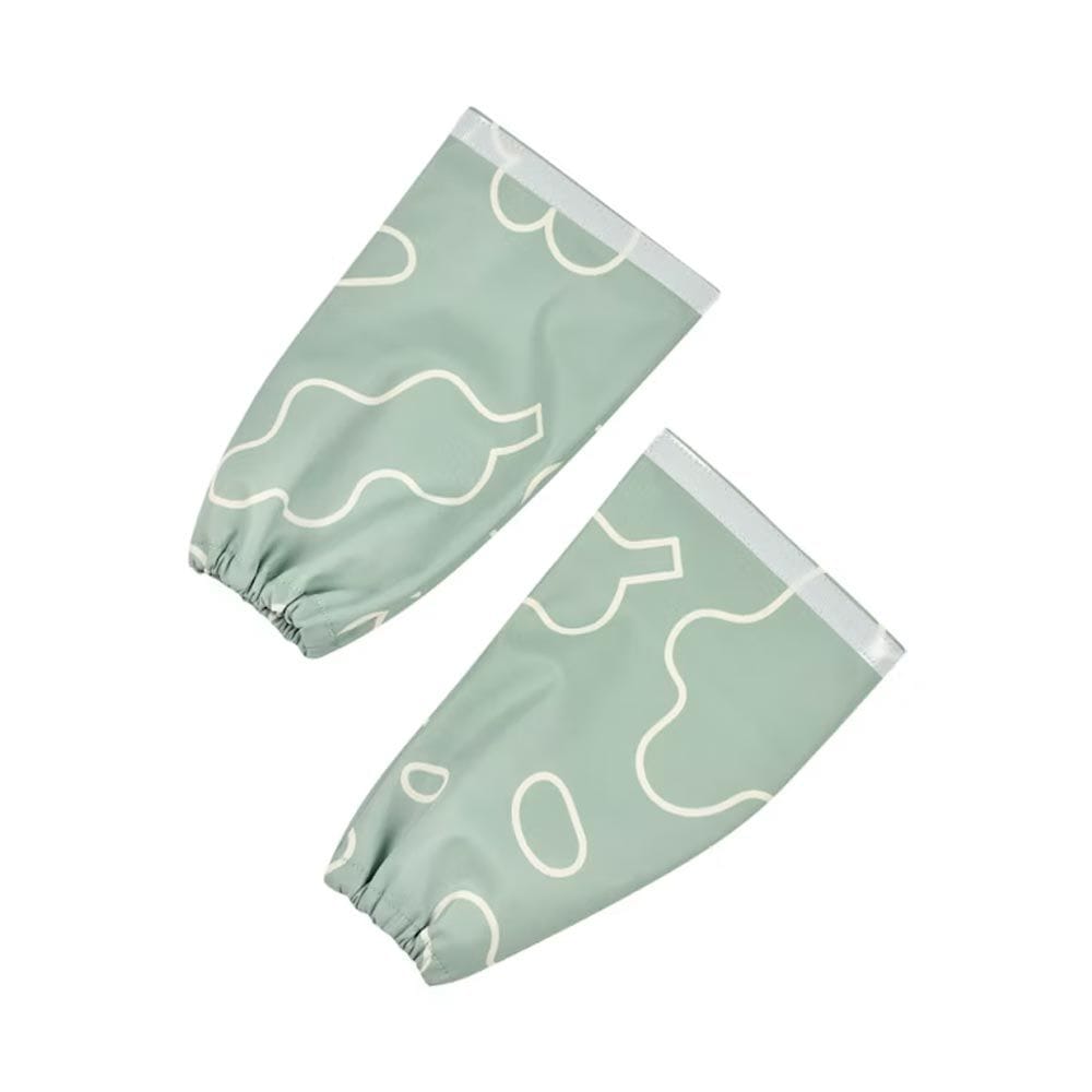 Beaba 2 In 1 Bib With Removable Sleeve, Soft And Lightweight Material, Foldable Recovery Pocket, Full-Sleeved For Maximum Protection - Sage Green