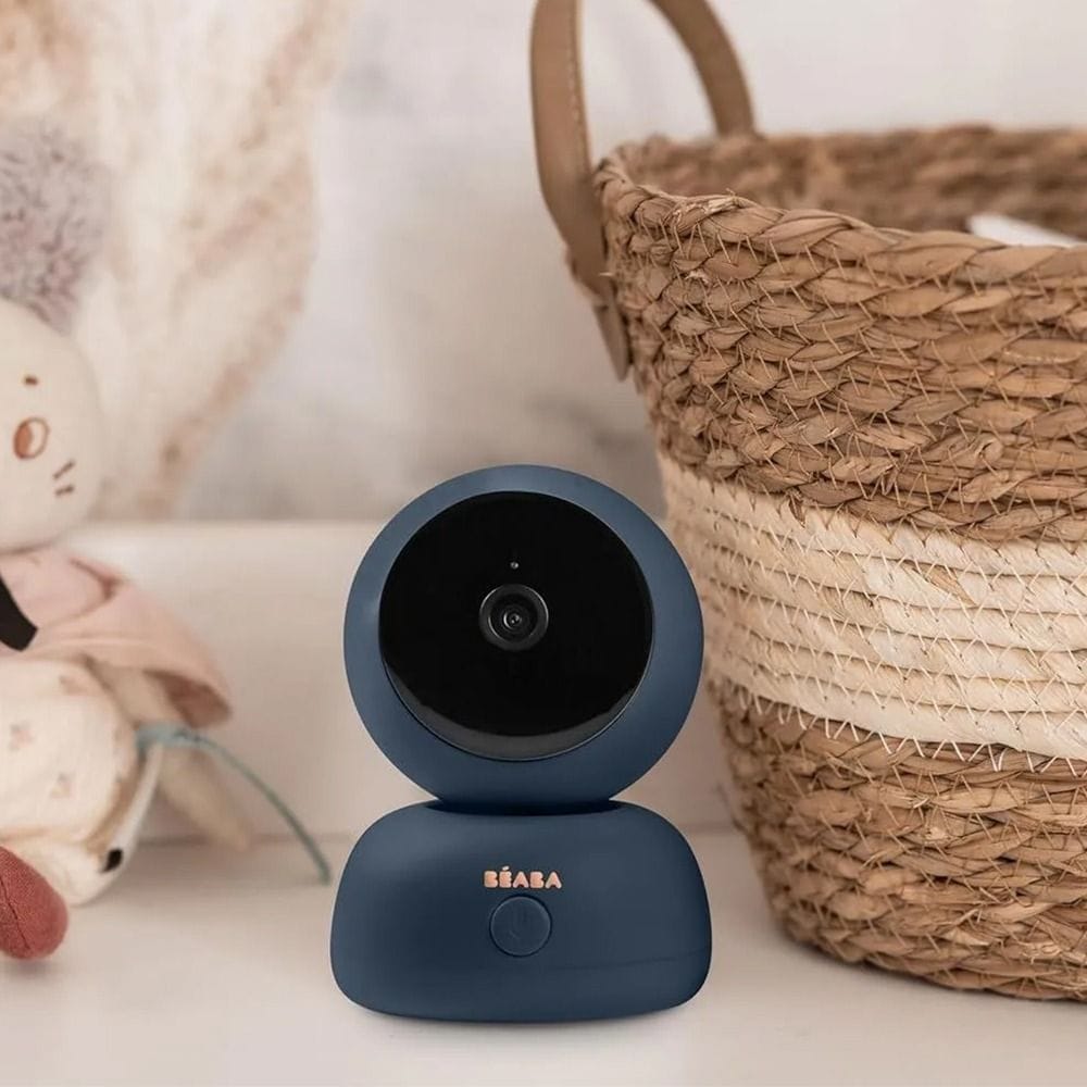 Beaba Full HD 360° Rotating WiFi Video Baby Monitor HD Screen App 300m Range VOX Walkie-Talkie Lullabies Night Blue | 930375