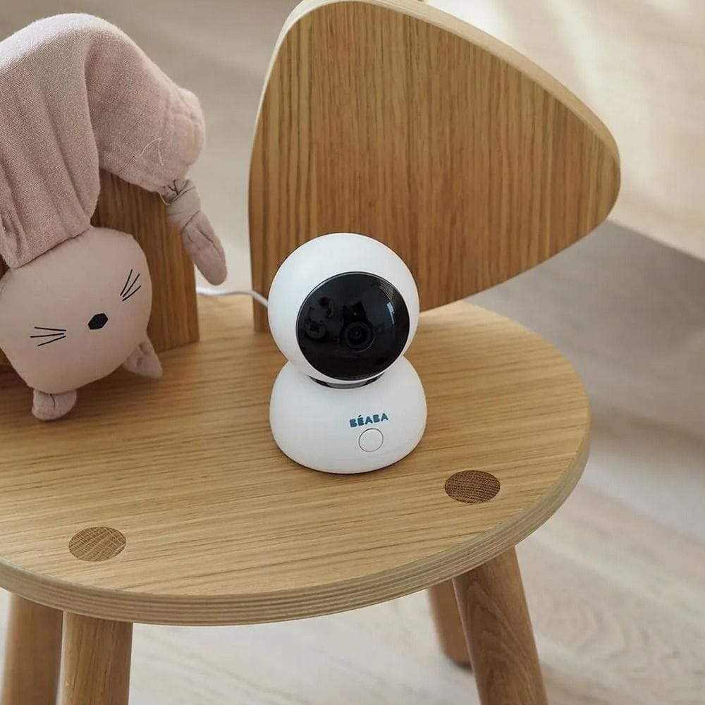 Beaba Full HD 360° Rotating WiFi Video Baby Monitor HD Screen App 300m Range VOX Cloud Walkie-Talkie Lullabies White | 930376