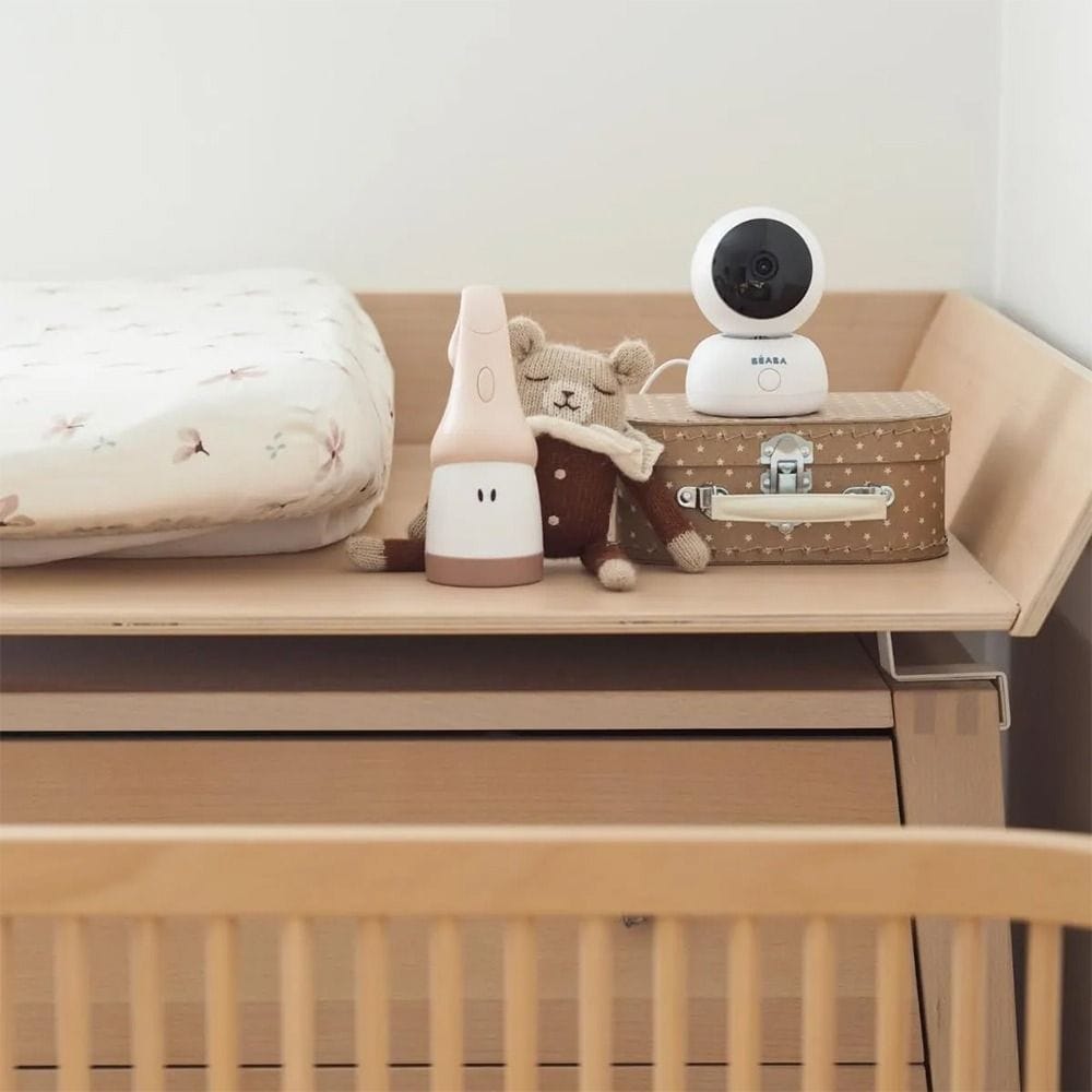 Beaba Full HD 360° Rotating WiFi Video Baby Monitor HD Screen App 300m Range VOX Cloud Walkie-Talkie Lullabies White | 930376