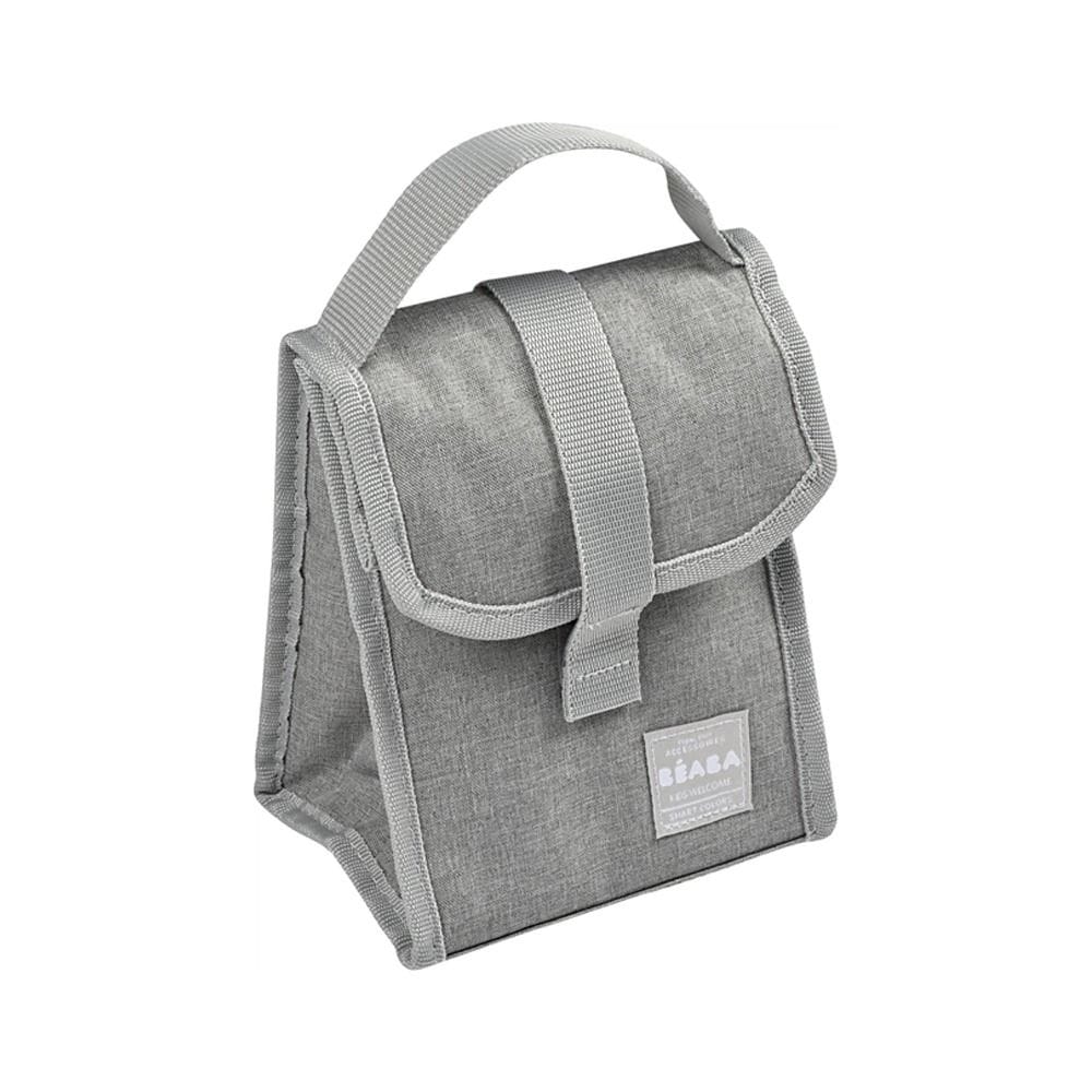 Beaba Geneva II Changing Bag, Removable Shoulder Strap, Integrated Stroller Attachment System, Multiple Storage - Heather Gray