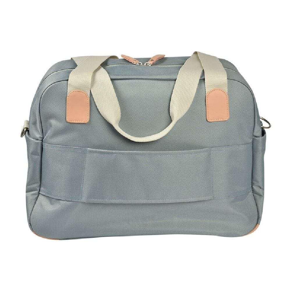 Beaba Geneva II Changing Bag, Integrated Pushchair Attachment System, Comfortable And Large Quilted Changing Mat - Sage Green