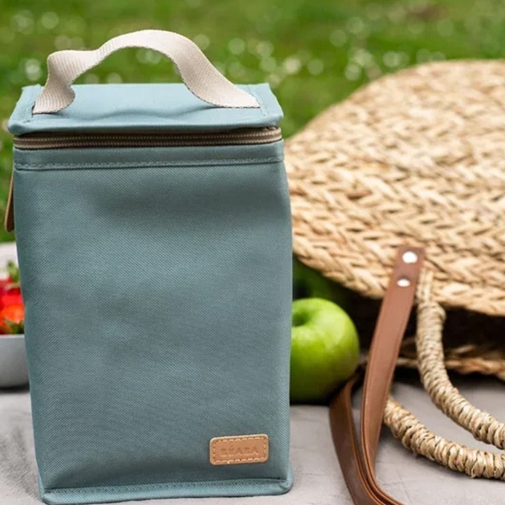 Beaba Isothermal Meal Pouch, Makes Carrying Easier, Waterproof And Stain-Resistant, Equipped With A Carrying Handle - Sage Green