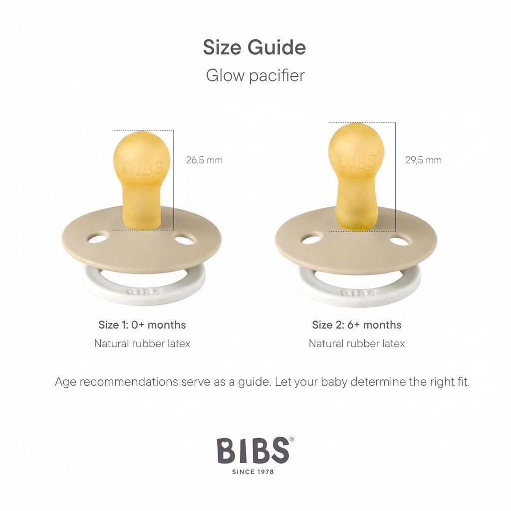 عبوة من لهايتين BIBS بحلمة دائرية من اللاتكس مقاس 1، لعمر 0-6 أشهر، فتحات لتهوية الهواء، شكل حلمة دائري، تصميم خفيف وكلاسيكي - وردي فاتح / فانيلا