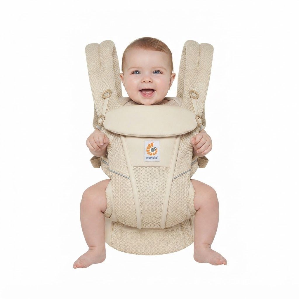 Ergobaby Omni Breeze Baby Carrier, Lightweight SoftFlex Mesh For Breathability, Lumbar Support For Added Back Comfort - Onyx Black