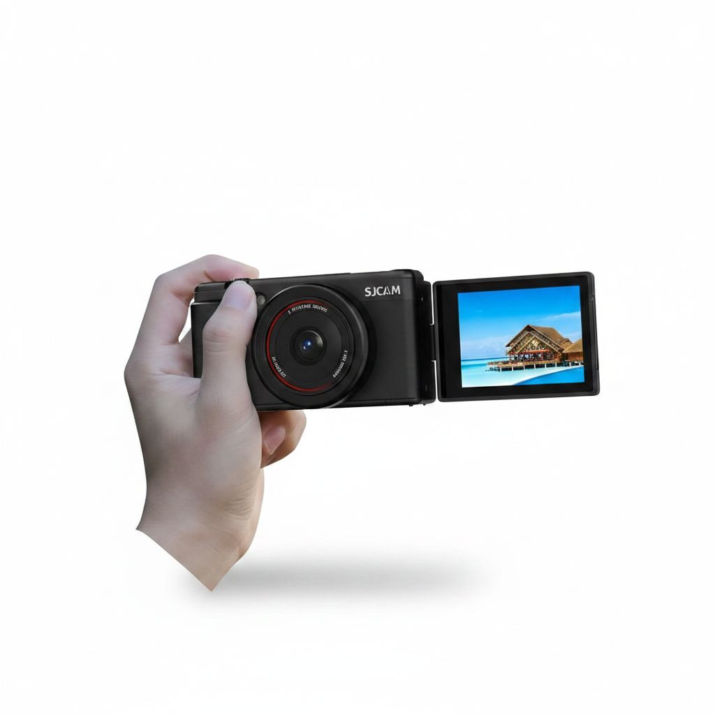 SJCAM ZV200 Digital Camera 5K 80MP with Flip Screen and 16X Zoom - Black