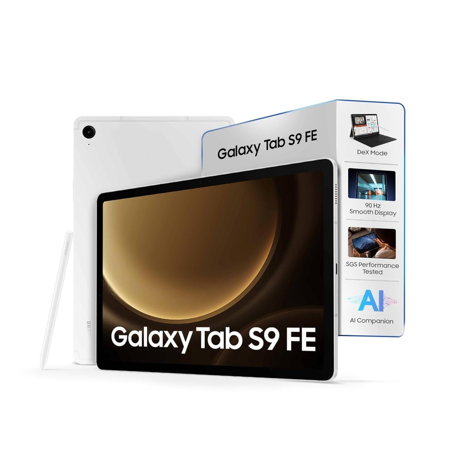 Samsung Galaxy Tab S9 FE 5G SM-X516B, 10.9" Display, 128GB+6GB RAM, 8000mAh Battery | Silver