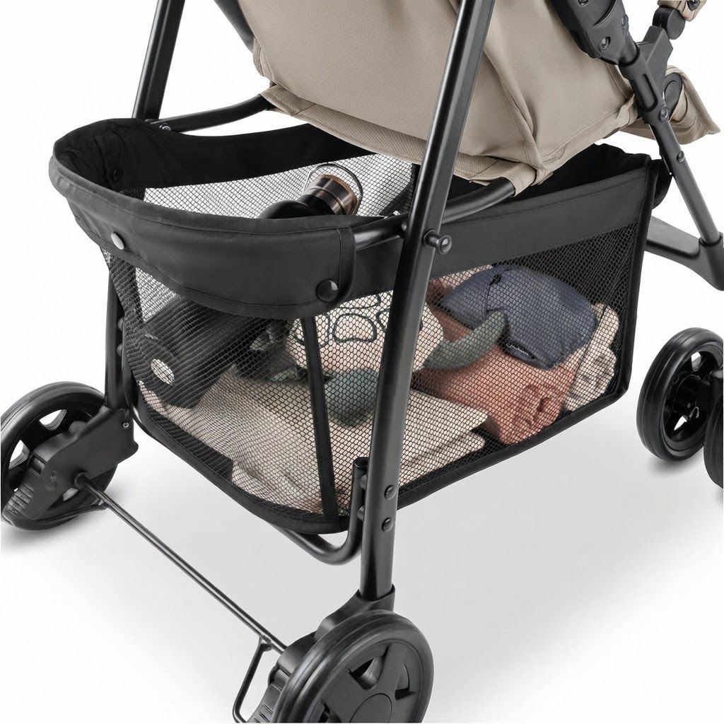 Hauck Sport Travel Buggy Lightweight Foldable Stroller, 5.9kg, Adjustable Reclining Seat, Perfect Choice for Vacations Tango/Caviar