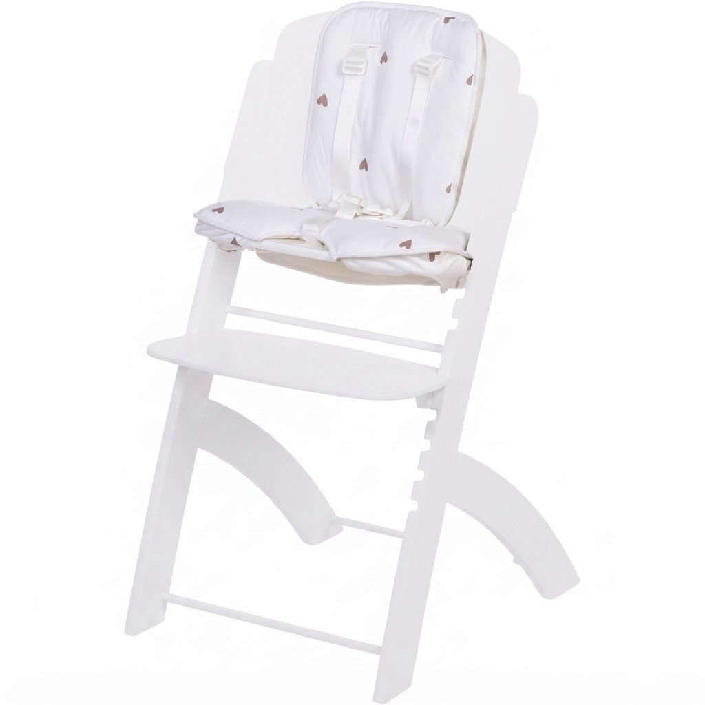Childhome Evosit High Chair Cushion, Trendy Design, Extra Seating Comfort - Jersey Heart
