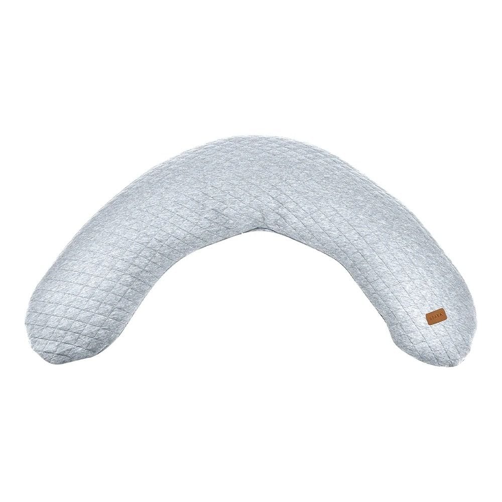 Beaba 170cm Large Maternity Nursing Pillow Pregnancy Breastfeeding Support Fleur de Coton Micro-Pearl Fill Heather Grey | 508172