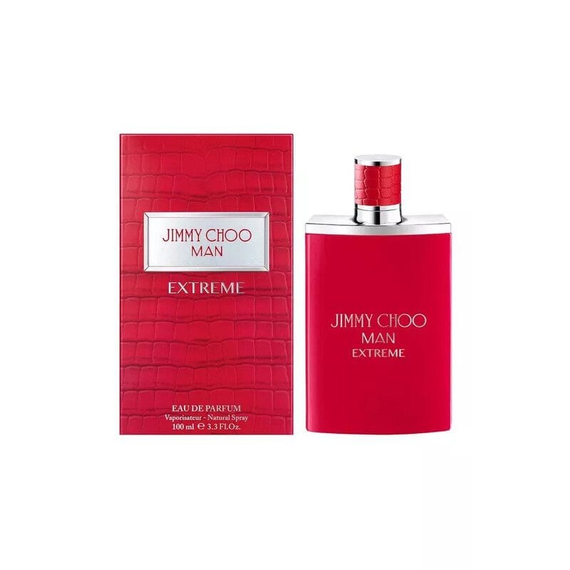 عطر جيمي تشو مان إكستريم للرجال، عطر خشبي عطري برائحة الزعتر الأحمر والفلفل الأسود وإبرة الراعي وحبوب التونكا - 100 مل