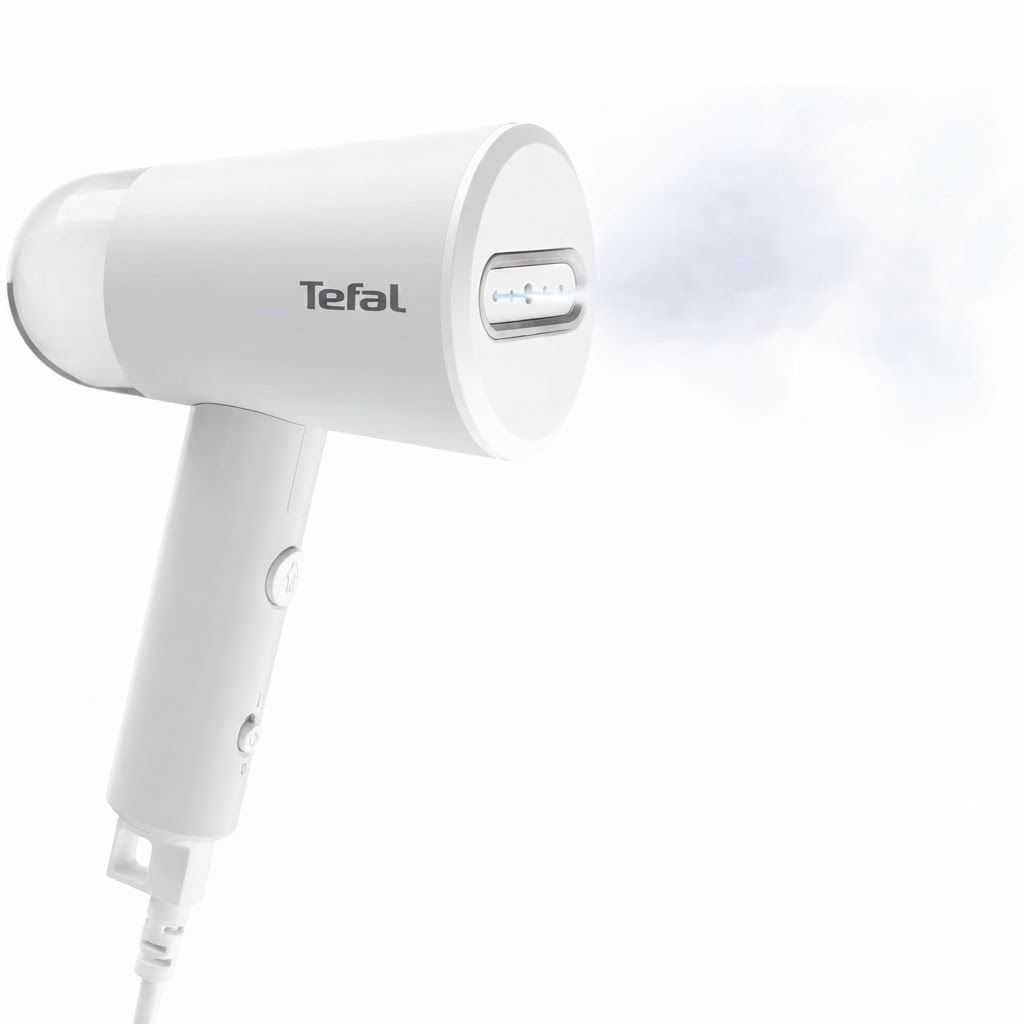 Tefal Foldable Handheld Garment Steamer, 20g/min Steam Output, Compact Travel Design, Fast Heat-Up - White - DT1020G0 