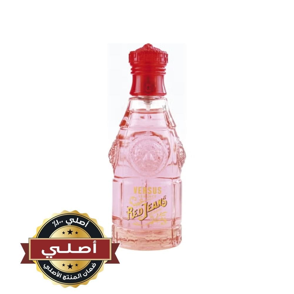 Versace Red Jeans Eau de Toilette for Women, Floral Fruity Fragrance with Peach, Freesia, Rose, Vanilla & Sandalwood - 75ml