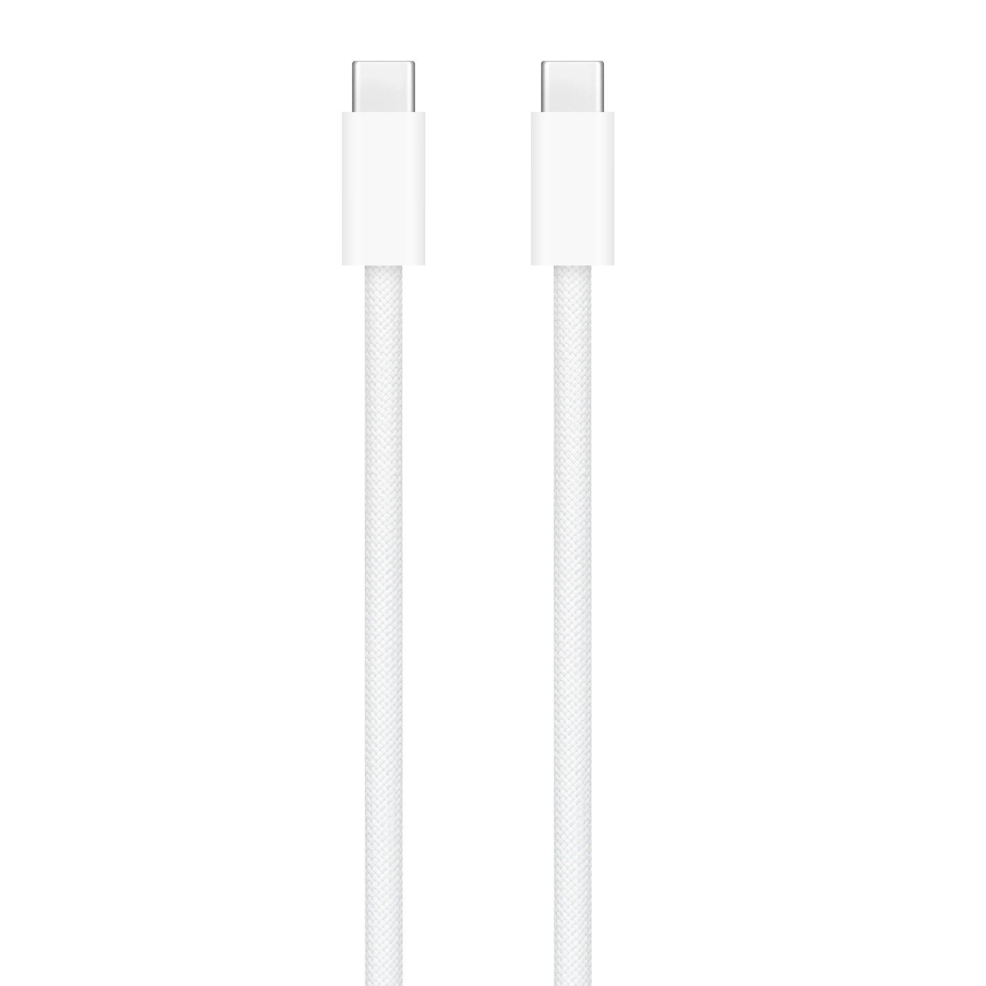Apple 240W USB-C Charge Cable (2m, Woven/Nylon) - Fast Charging up to 240W, USB-C to USB-C | White | MU2G3ZM/A