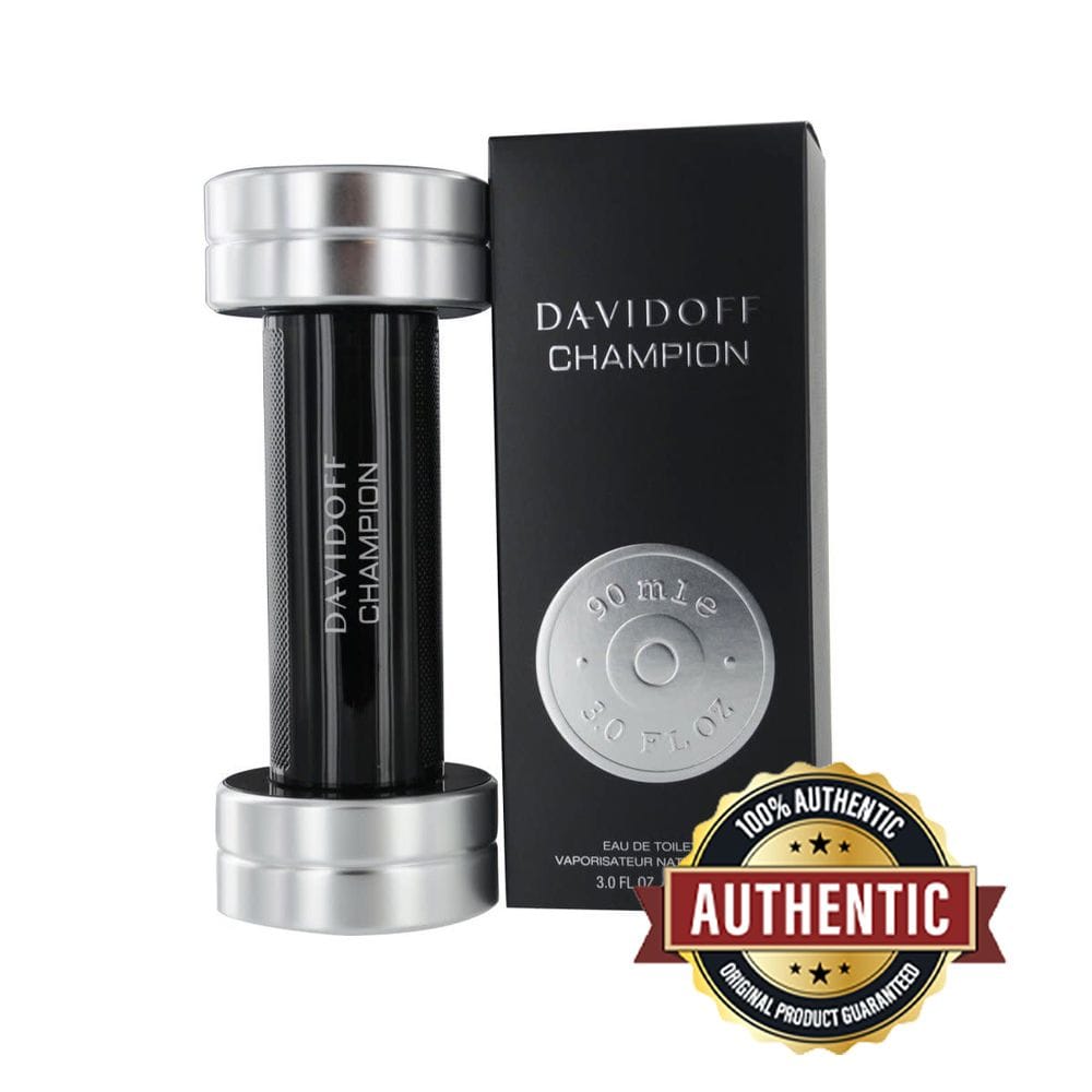 Davidoff Champion Eau de Toilette for Men, Fresh Woody Citrus Fragrance with Bergamot, Galbanum, Cedarwood & Oak Moss - 90ml