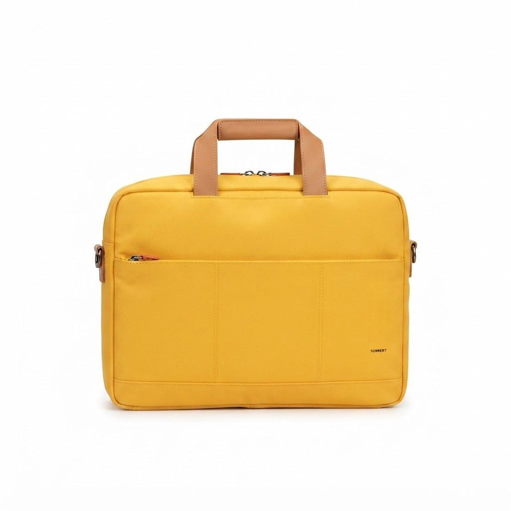 Mokobara Vegan Leather Laptop Briefcase - Water Resistant Business Bag for 15.6-inch Laptops 