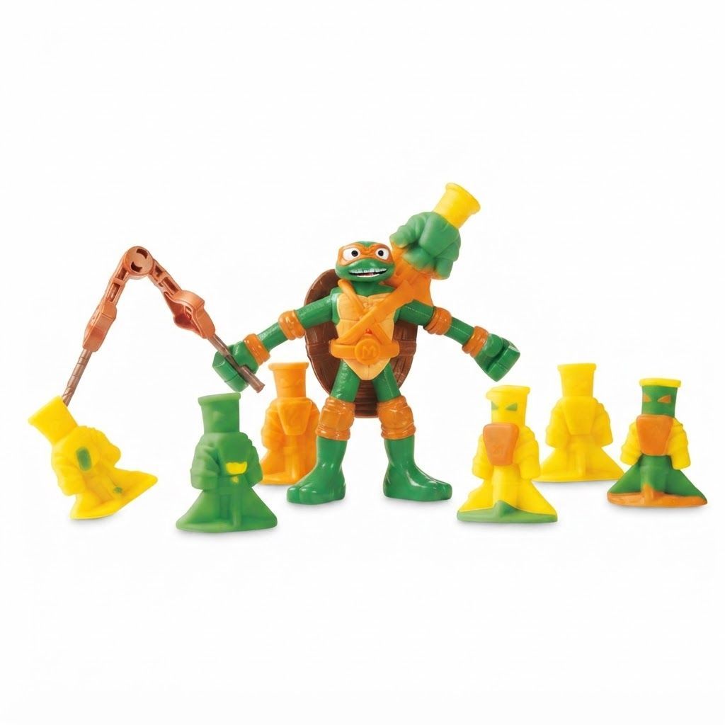 Play-Doh Teenage Mutant Ninja Turtles Slice & Blast Pizza Playset with Bendy 4-Inch Michelangelo  Non-toxic Modeling Compound