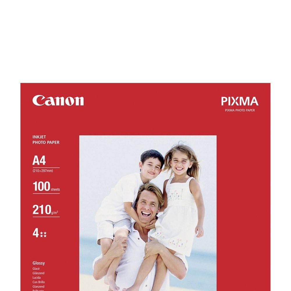 Canon GP-501 A4 Glossy Photo Paper, 100 Sheets, Instant-Dry Ink Absorption, 210gsm Premium Finish & Inkjet Printer Compatible | White - 4960999293929