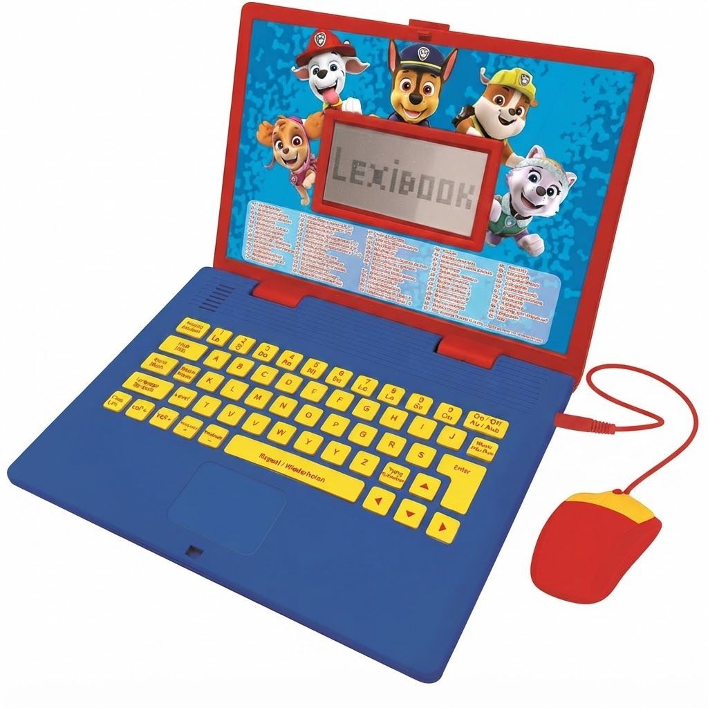Lexibook Paw Patrol Bilingual Laptop Educational Toy for Kids, 124 Activities | Red/Blue