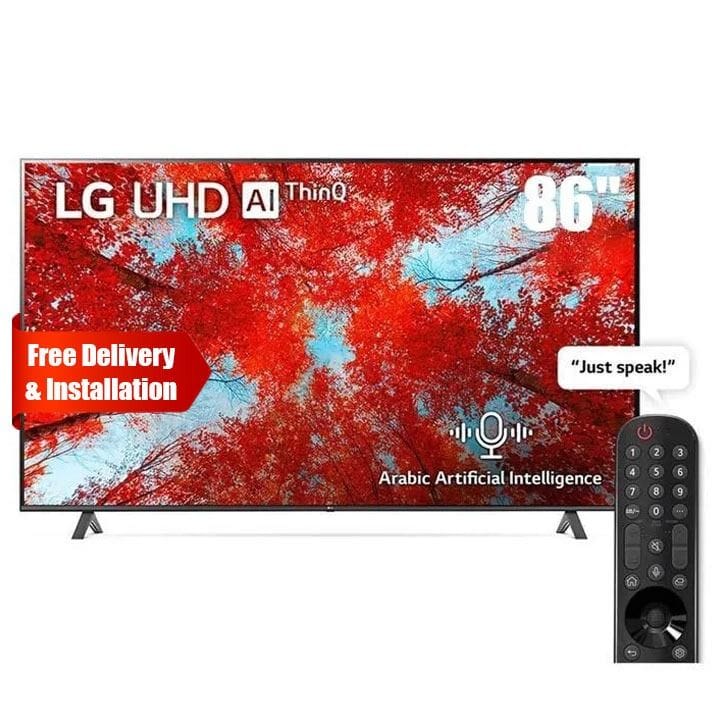 LG 86Inch UHD 4K Smart TV, 4K Ultra HD Resolution, 4K Ultra HD Resolution, UHD Picture Quality, Smart TV Functionality - Black - 86UQ