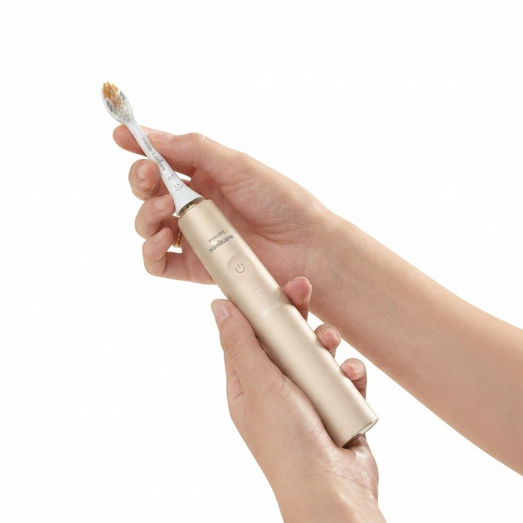 Philips Sonicare 9900 Prestige Electric Toothbrush HX9992/21 with SenseIQ & AI Technology, Champagne