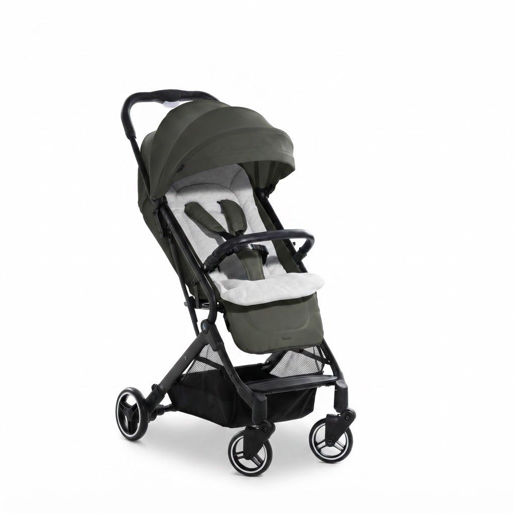 Hauck Travel N Care Compact Stroller, Lightweight 6.9kg Travel Buggy, One-Hand Fold, UV 50+ Protection, Ideal for City Streets and Family Vacations |  Dark Olive