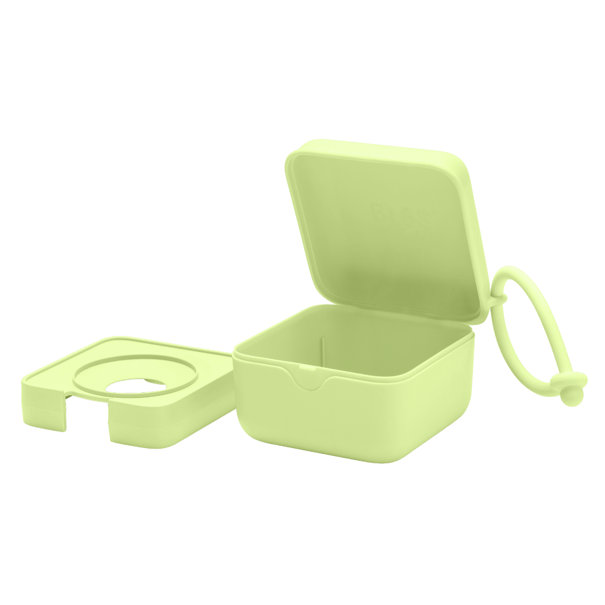 BIBS Pacifier Box 0+ Months, Multi-Functional Pacifier Storage, Holds Up to Three BIBS Pacifiers, Lightweight And Portable Design - Matcha