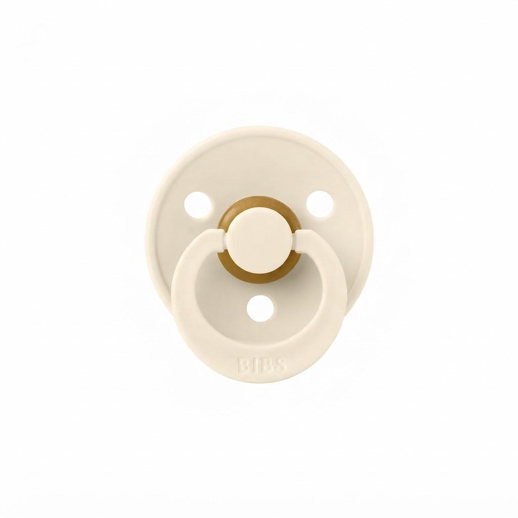 BIBS X Liberty Colour Chloe Meadow Latex Round Pacifier Size 2 6+ Months 2 Pack, 100% Food Grade Materials, BPA-Free - Ivory Mix