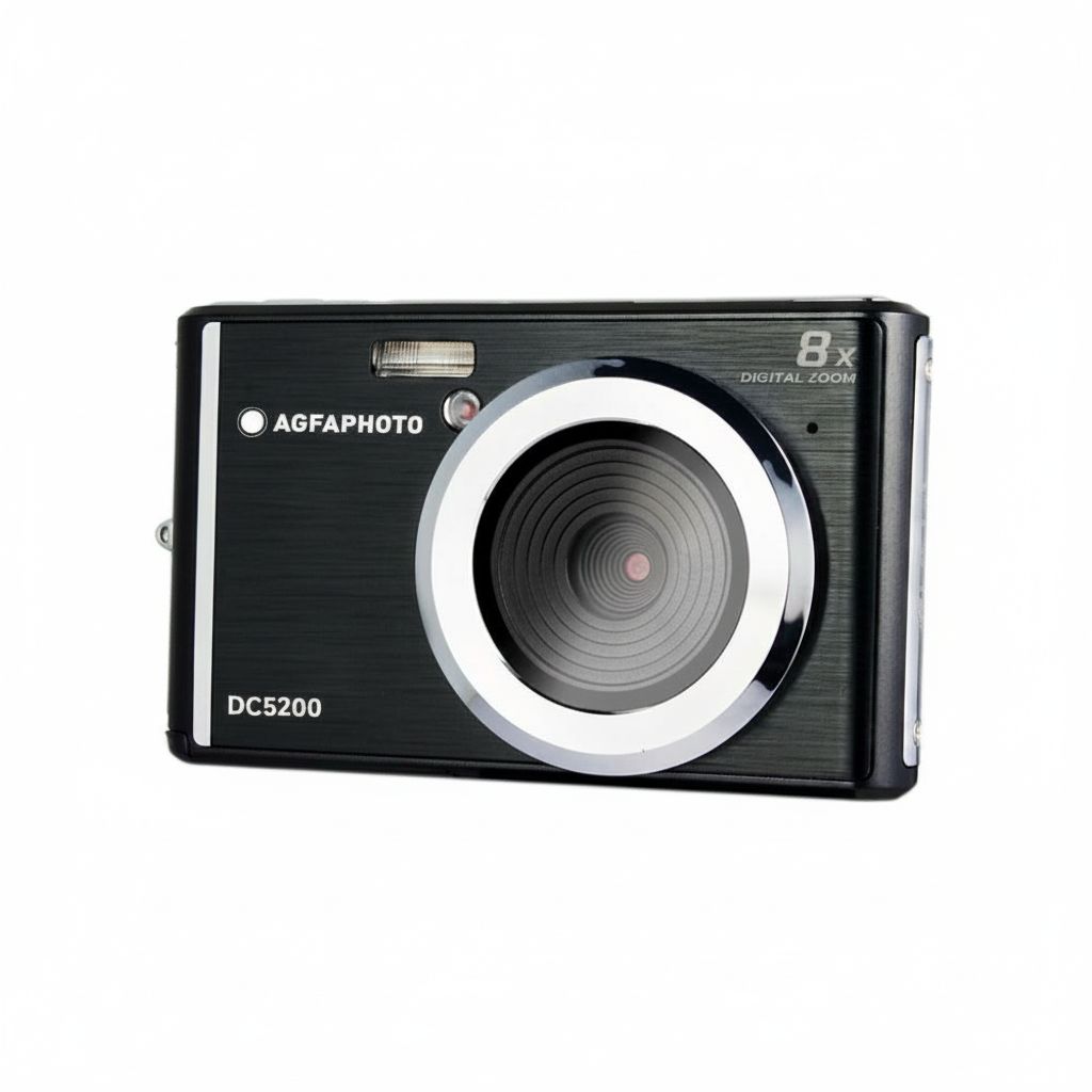 AgfaPhoto Realishot DC5200 Digital Camera 21MP, 8X Zoom, 720p Video, Compact Design for Travel and Events - Black