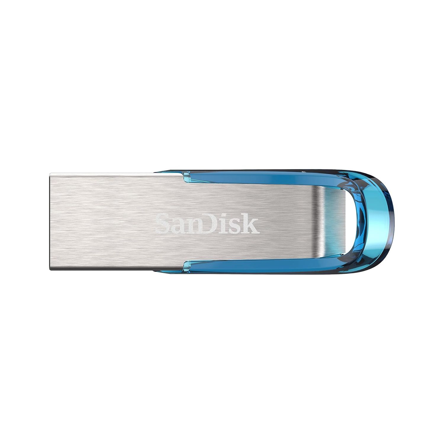 SanDisk Ultra Flair USB 3.0 Flash Drive 128GB with Up to 150MB/s Read Speed, Durable Metal Casing, High-Speed File Transfers & Password Protection | Tropical Blue - 619659163082