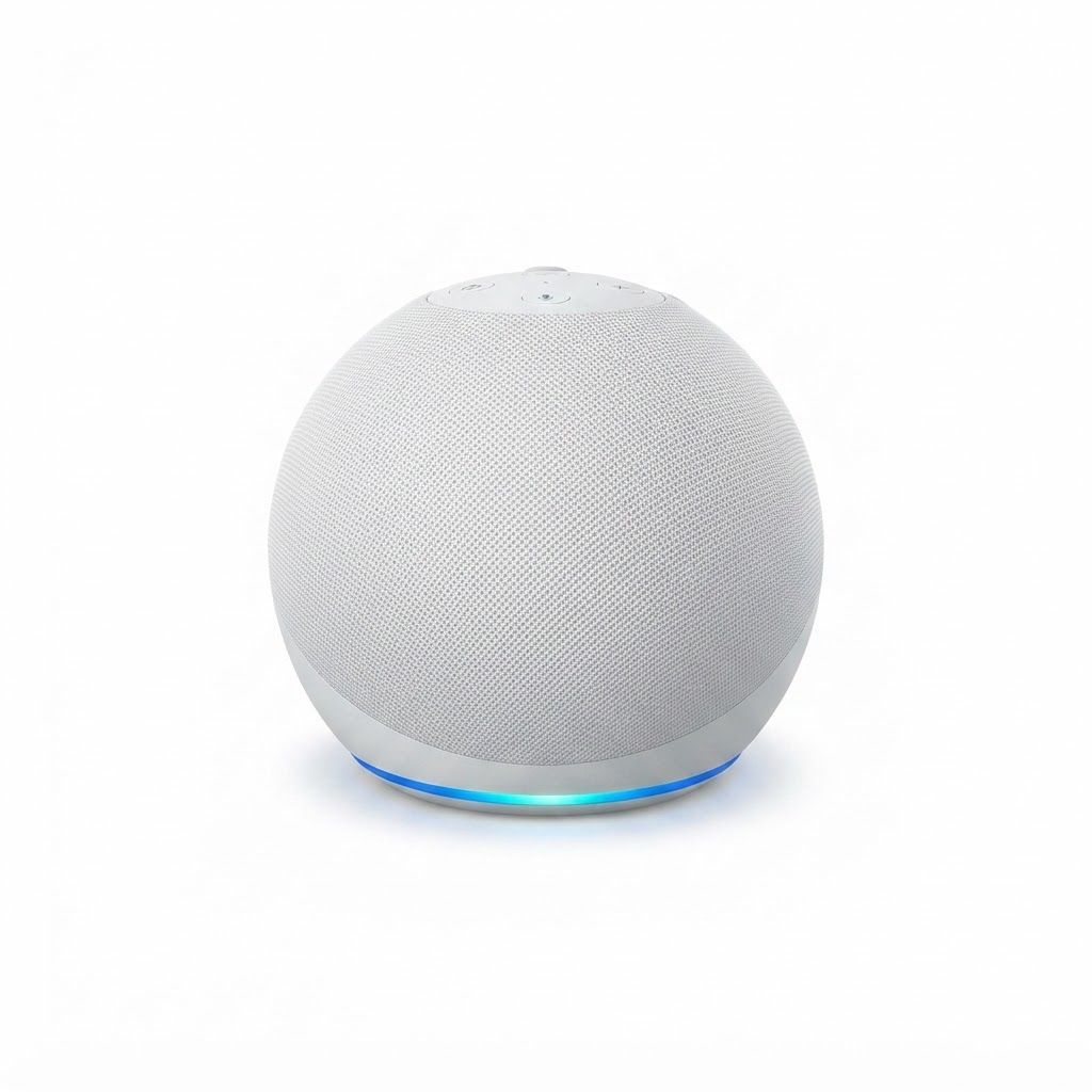 Amazon Echo (4th Gen) Smart Speaker with Alexa, Premium Sound, Smart Home Voice Control, Zigbee Hub, Bluetooth & Wi-Fi | White