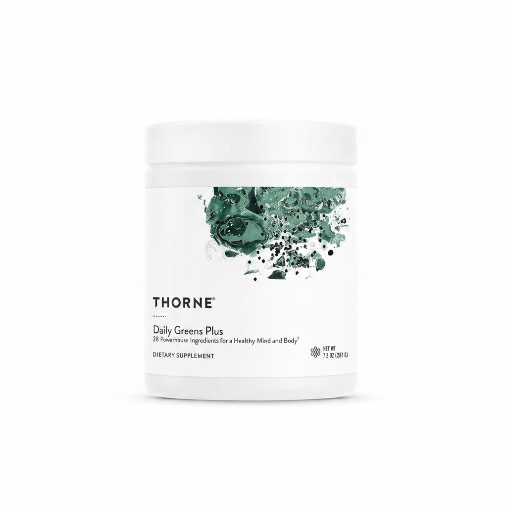 Thorne Daily Greens Plus: Refreshing Greens Powder with Matcha, Spirulina & Antioxidants