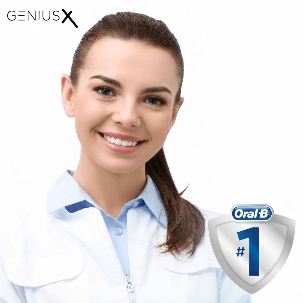 Oral-B Genius X AI Electric Toothbrush, Rose Gold - Pressure Sensor, 6 Modes, USB Travel Case