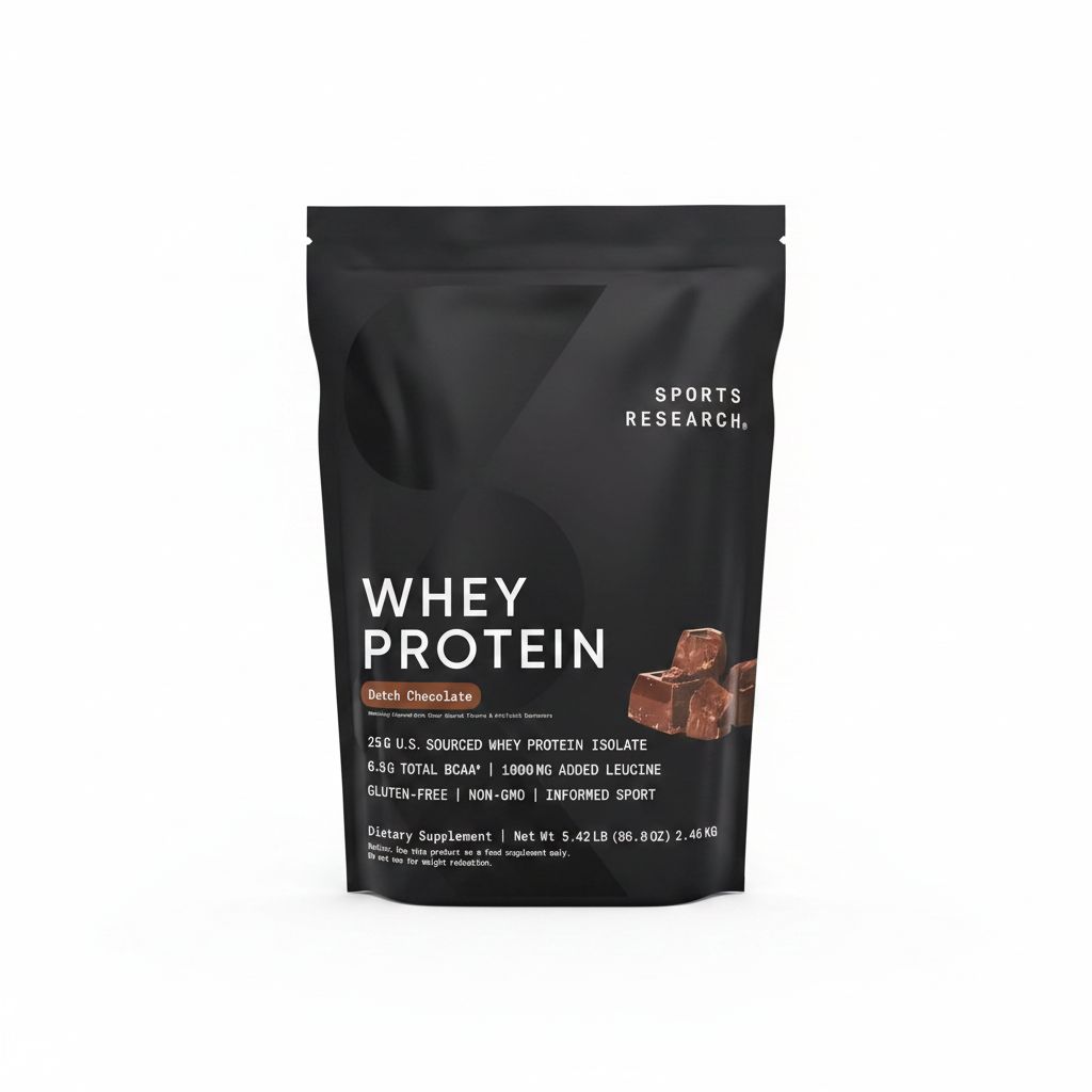 Sports Research Whey Protein Isolate - Dutch Chocolate Flavor | 5 lbs