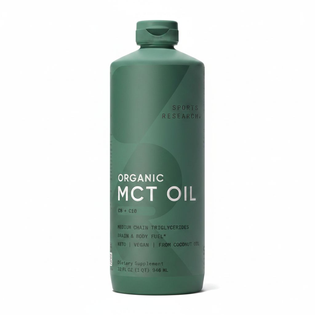 Sports Research Organic MCT Oil - 32oz Pure Coconut Energy for Keto