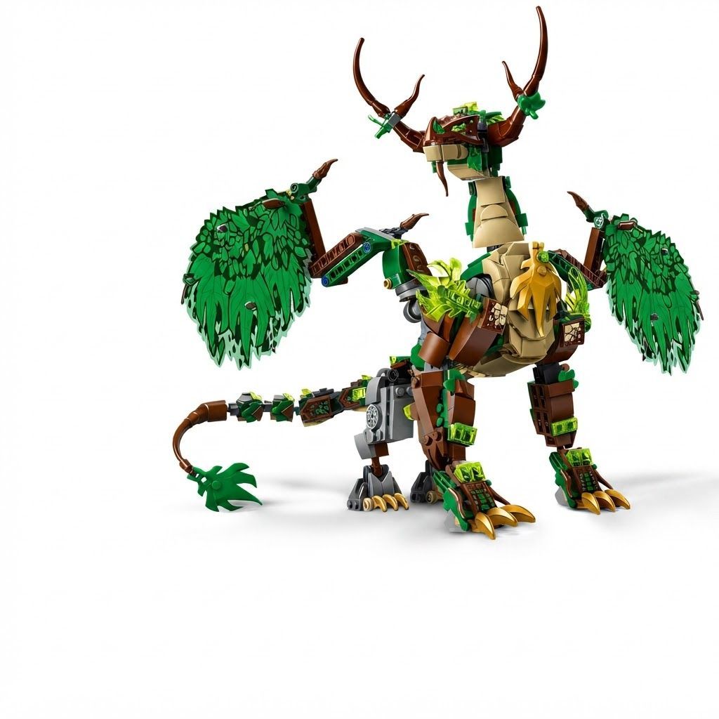 LEGO NINJAGO The Dragon of Life Green Dragon Building Set with 8 Minifigures and Villain 8+ years