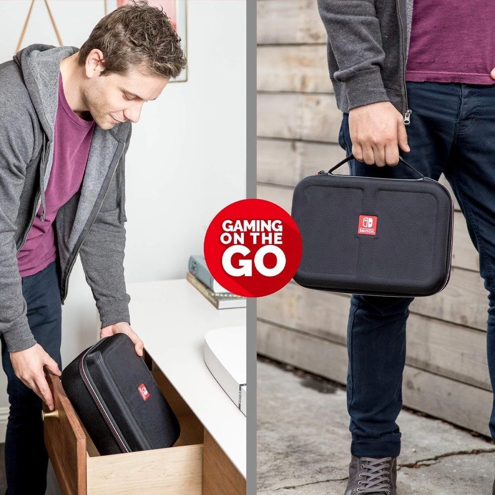 Nintendo Game Traveler Deluxe System Case for Switch 2, Hard Shell Protective Travel Case, Console & Accessory Storage | Black HL-009
