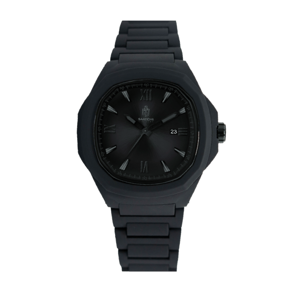 Saatchi Citta Magiche Genoa Watch, 44mm Polycarbonate Case, Miyota 2115 Quartz Movement with Date Display, Mineral Glass, 5 ATM Water Resistant 