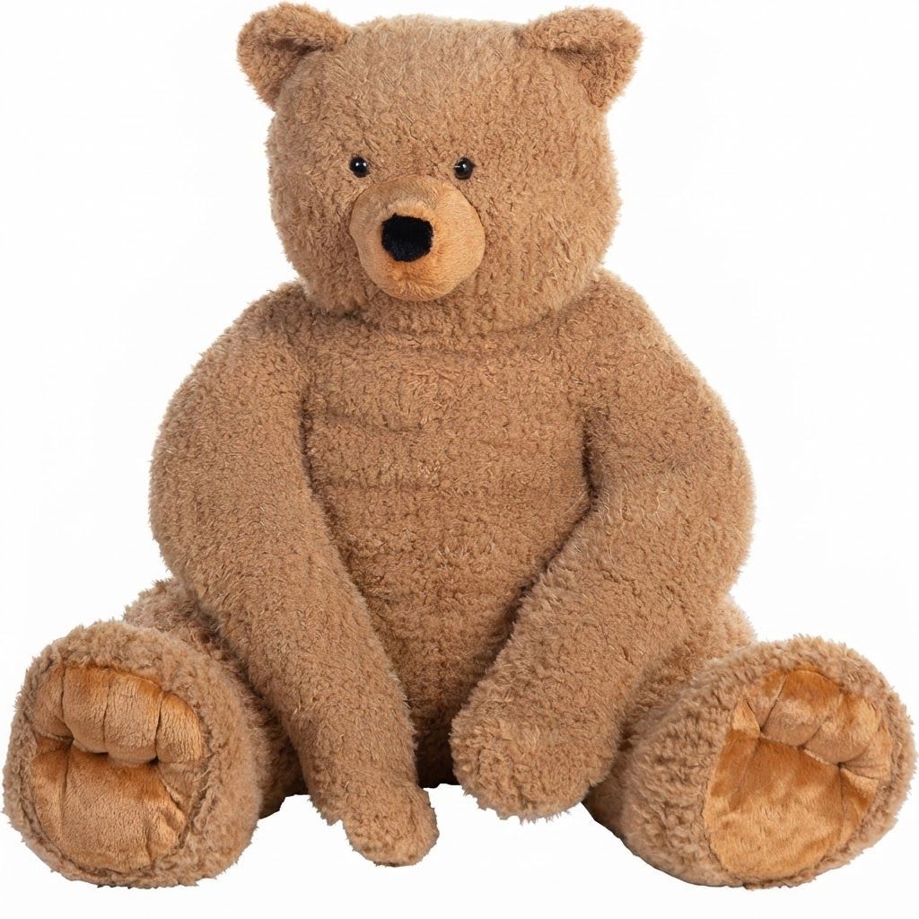 Childhome Seated Teddy Bear 76cm, Loyal And Lovable Companion, Stylish Nursery Decor Piece, Always Hug-Ready Comfort - Brown