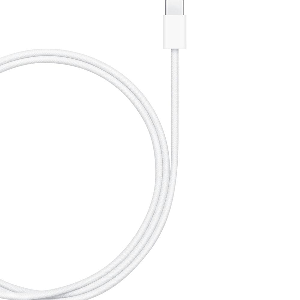 كابل شحن ونقل بيانات من آبل بقدرة 60 واط، من نوع USB-C إلى USB-C، بطول 1 متر، مصنوع من النايلون المضفر | أبيض | MQKJ3ZM/A