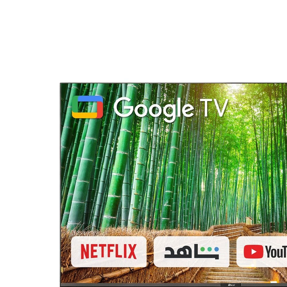 Oscar 55" Frameless 4K UHD Google Smart TV, HDR10, Voice Remote with Google Assistant, DVB-T2/S2 & CI Slot | Azeri - OS55G4KA