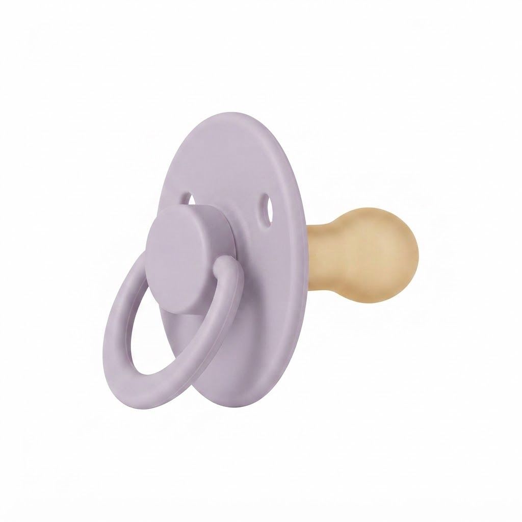 BIBS X Liberty Colour Chamomile Lawn Latex Round Pacifier Size 1 0+ Months 2 Pack, Skin Like Softness, Excellent Flexibility - Violet Sky Mix