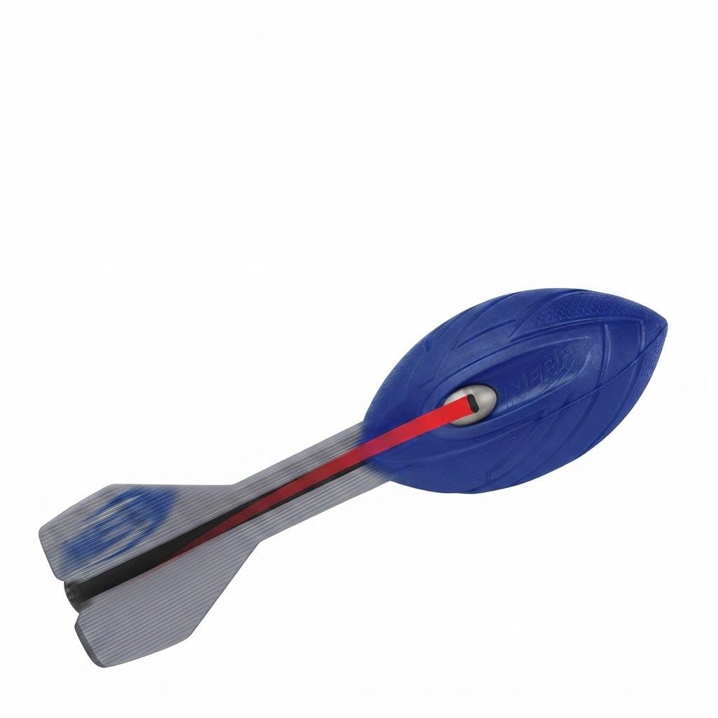 Nerf Vortex Aero Howler Foam Football - Classic Long-Distance Throwing Ball, Whistling, Blue
